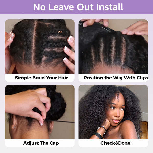 Yaki Straight Chestnut Brown Ombre Glueless V Part Wig With Invisi Drawstring