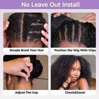 Yaki Straight Chestnut Brown Ombre Glueless V Part Wig With Invisi Drawstring