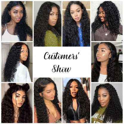 4*4 Lace Closure Wig Water Wave Human Hair Wigs Ocean Wave Wet Wavy Preplucked Wigs with Baby Hair