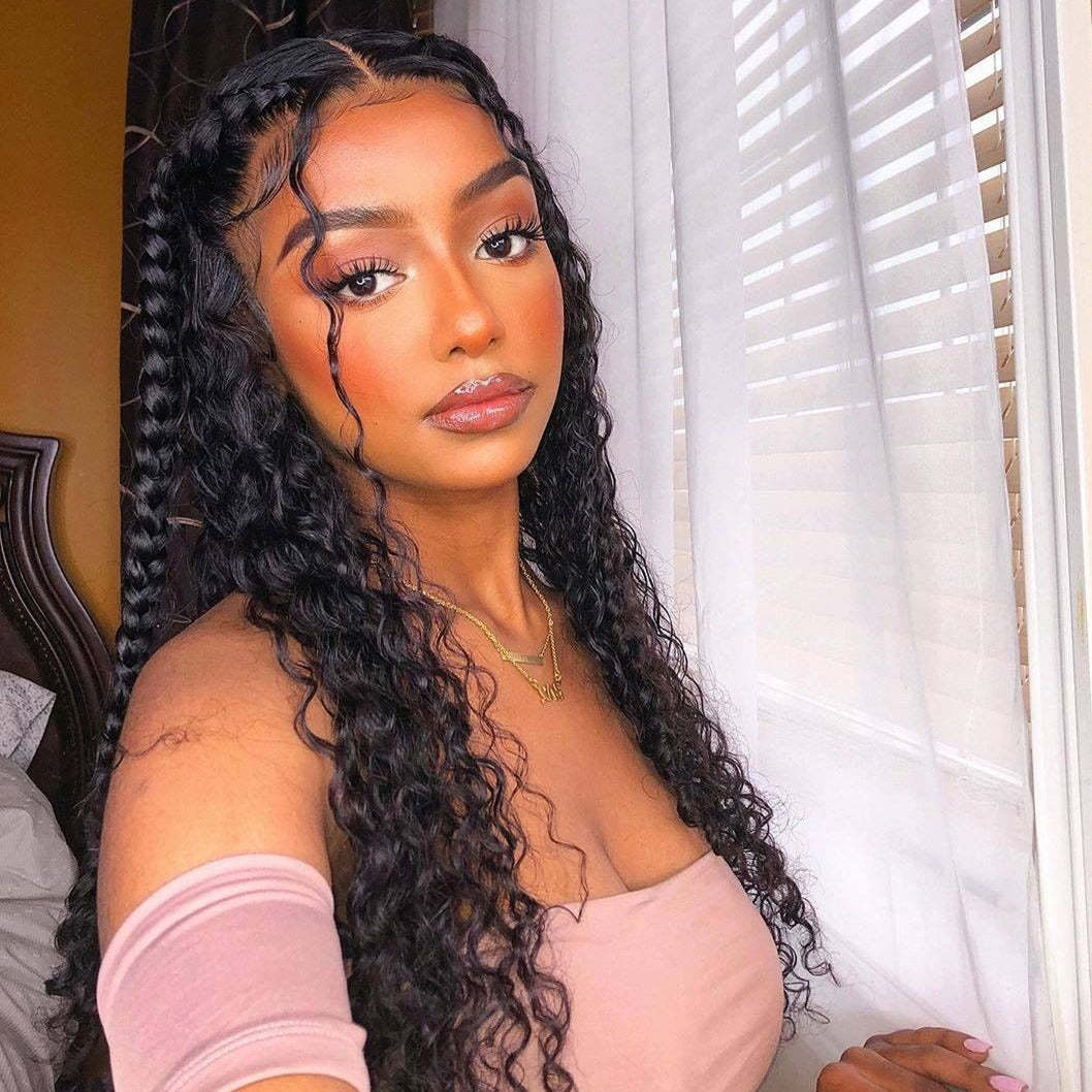 360 Lace Front Wigs Water Wave Human Hair Wigs Best Wigs for Ponytail