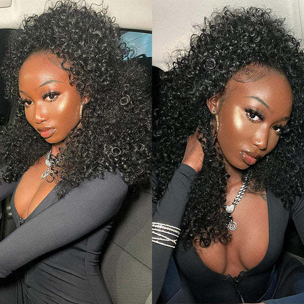 Wigari Afro Curly Hair Invisi-Drawstring 360 Lace Glueless Wig Beginner Friendly