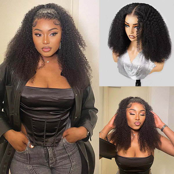 Wigari Afro Curly Hair Invisi-Drawstring 360 Lace Glueless Wig Beginner Friendly