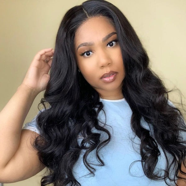 5x5 Lace Closure Wigs Body Wave 12A Grade Human Hair Preplucked Wigs with Baby Hair