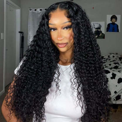 Deep Wave V Part Wig No Leave Out Thin Part Glueless Wigs Human Hair Wig