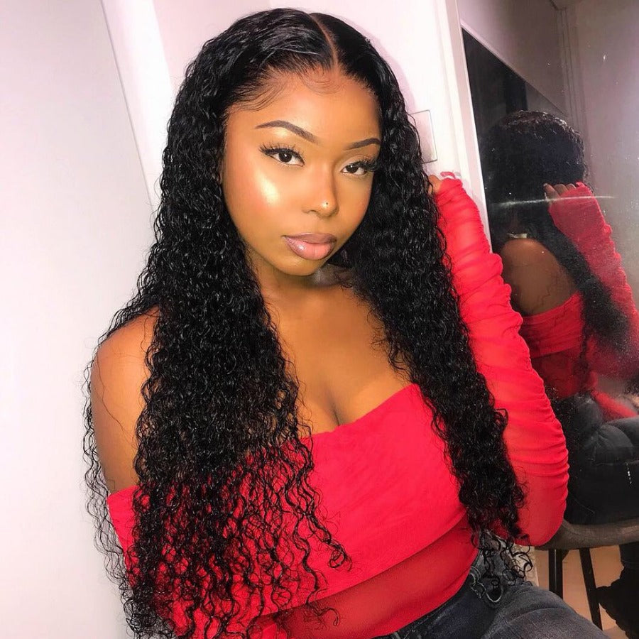 360 Lace Front Wigs Water Wave Human Hair Wigs Best Wigs for Ponytail