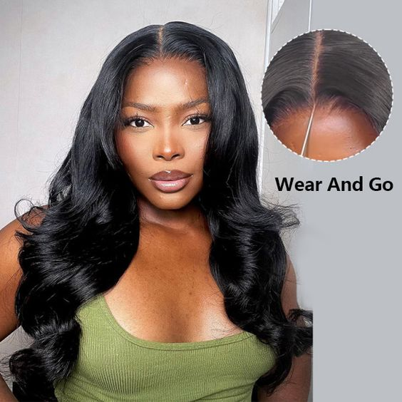  Pre-Bleached Knots Body Wave Hair Flexible Fit Drawstring Wear Go Glueless Wigs 7x5 Pre Cut HD Lace Closure Wigs With Pre Plucked Nautral Hairline