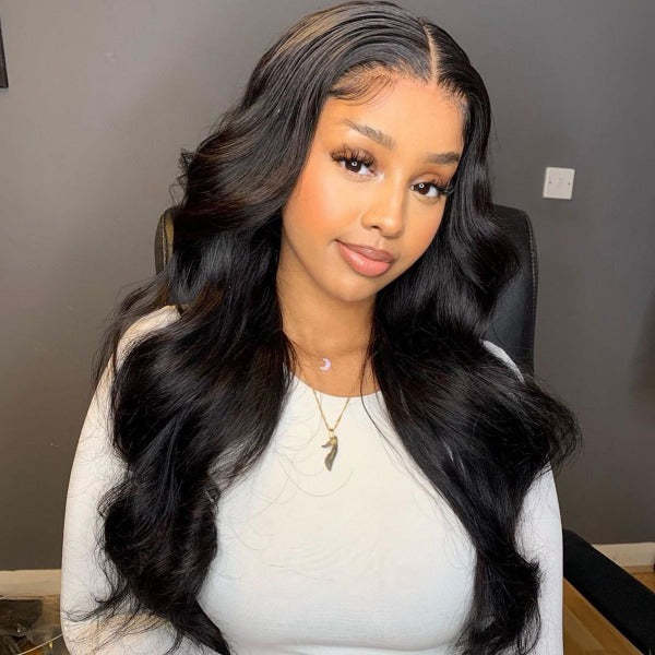 5x5 Lace Closure Wigs Body Wave 12A Grade Human Hair Preplucked Wigs with Baby Hair