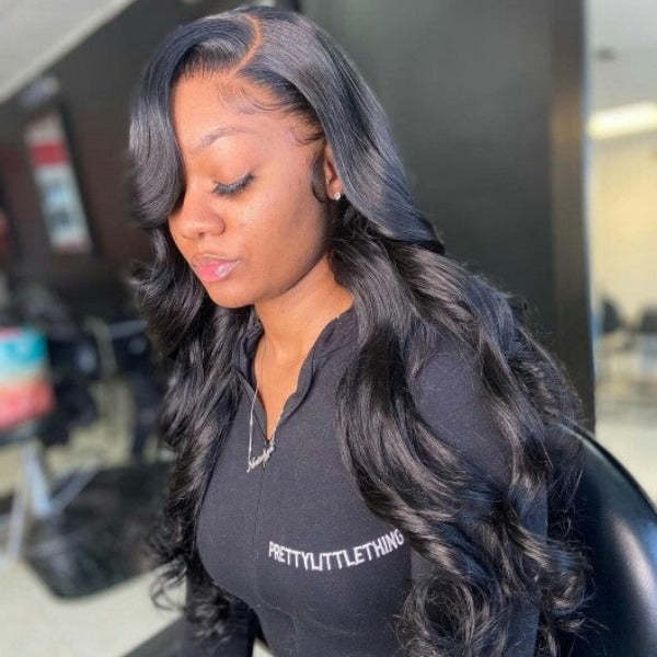 5x5 Lace Closure Wigs Body Wave 12A Grade Human Hair Preplucked Wigs with Baby Hair