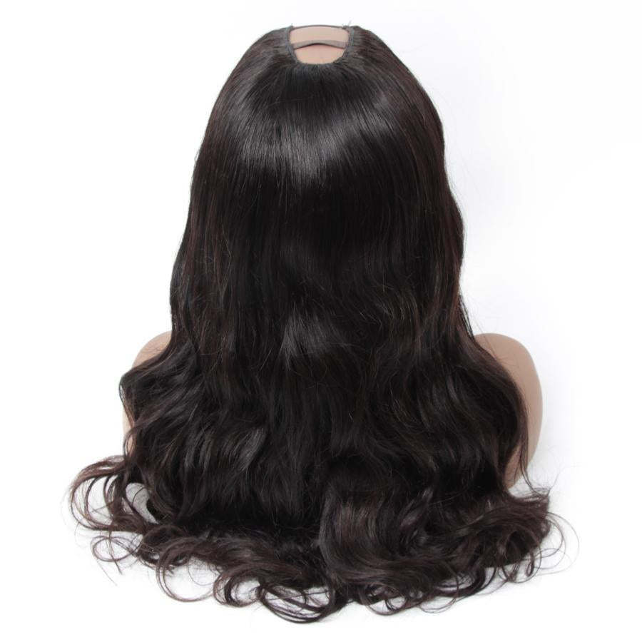 U Part Wigs Human Hair Wigs for Women Brazilian Body Wave None lace front wigs Glueless Hair Extension Clip