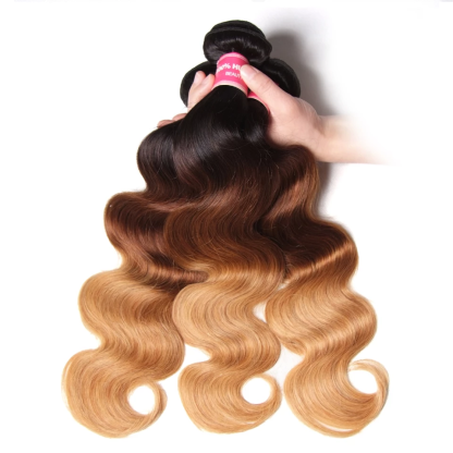 WIGARI 1b/4/27 Body Wave 4 Bundles with 4X4 Closure Human Hair
