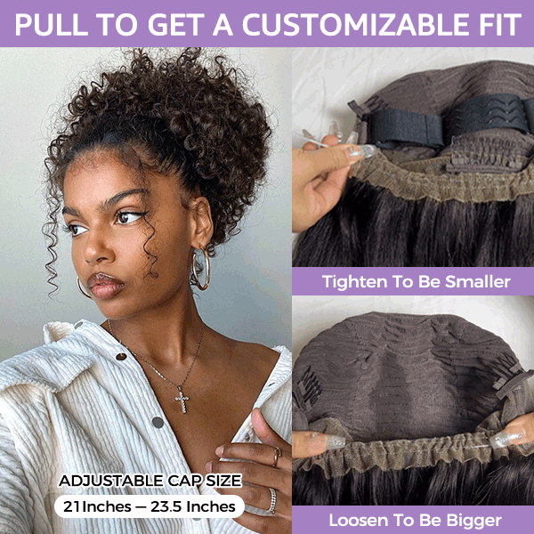 Wigari Afro Curly Hair Invisi-Drawstring 360 Lace Glueless Wig Beginner Friendly