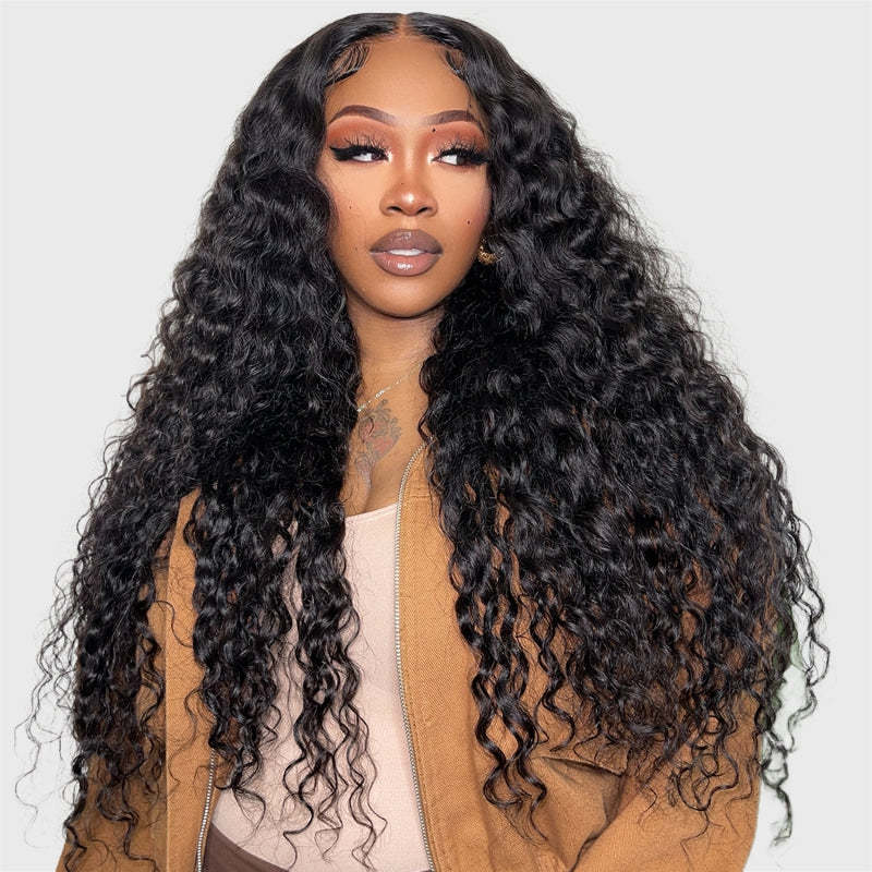 Lolly 30 inch 13x4 HD Full Lace Front Wigs Upgrade Frontal Drawstring Wig Pre Plucked Pre Bleached Knots Glueless Human Hair Wigs Flash Sale