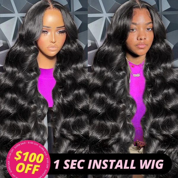 5x5 Ready to Wear Glueless Wig Pre Plucked Pre Bleached Knots Pre Cut HD Lace Front Upgrade Drawstring Human Hair Wigs for Beginner Friendly Flash Sale