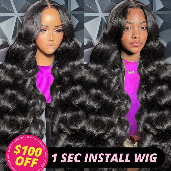 5x5 Ready to Wear Glueless Wig Pre Plucked Pre Bleached Knots Pre Cut HD Lace Front Upgrade Drawstring Human Hair Wigs for Beginner Friendly Flash Sale
