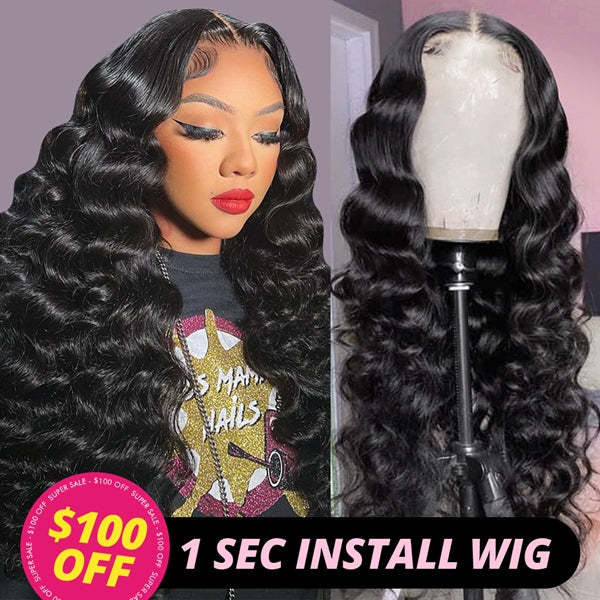5x5 Ready to Wear Glueless Wig Pre Plucked Pre Bleached Knots Pre Cut HD Lace Front Upgrade Drawstring Human Hair Wigs for Beginner Friendly Flash Sale