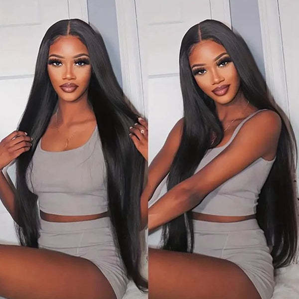 5x5 Ready to Wear Glueless Wig Pre Plucked Pre Bleached Knots Pre Cut HD Lace Front Upgrade Drawstring Human Hair Wigs for Beginner Friendly Flash Sale