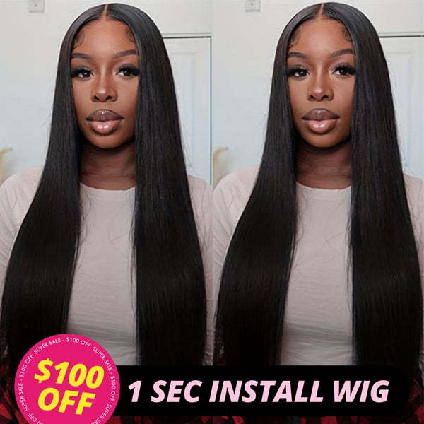 5x5 Ready to Wear Glueless Wig Pre Plucked Pre Bleached Knots Pre Cut HD Lace Front Upgrade Drawstring Human Hair Wigs for Beginner Friendly Flash Sale