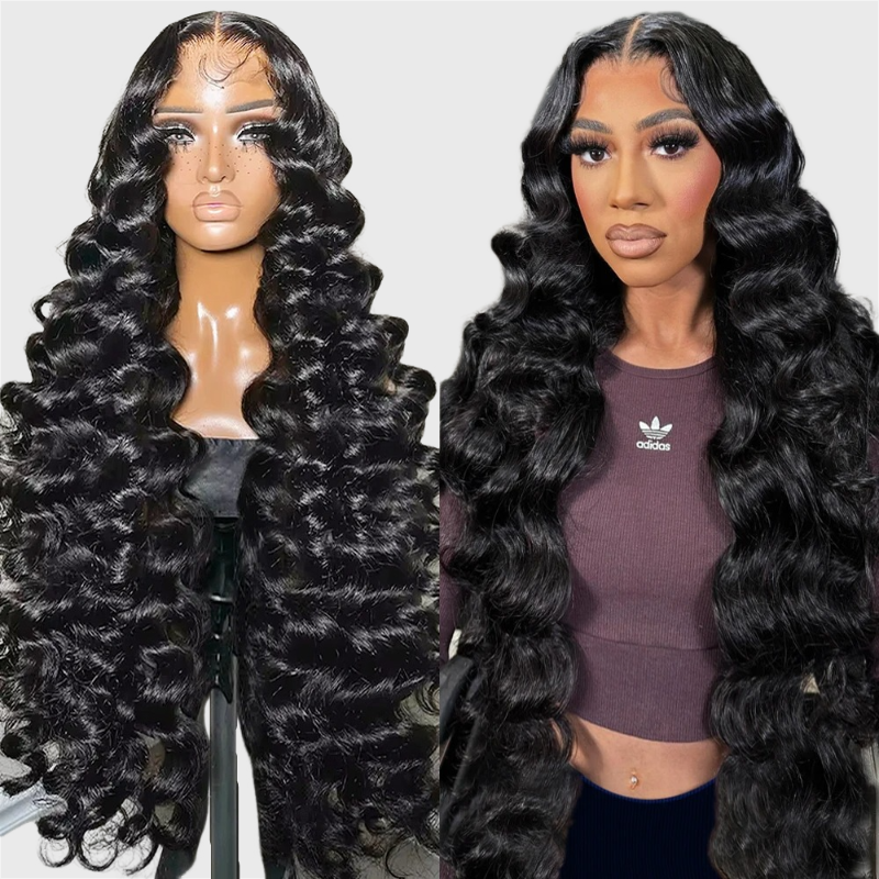[32inch=$199] Lolly 30 32 Inch 13x6 HD Lace Front Human Hair Wigs Body Wave Deep Wave Pre Plucked Pre Bleached Knots Glueless Lace Frontal Wig 180% Density Flash Sale