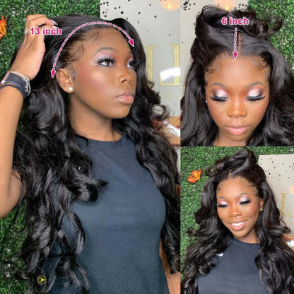 [32inch=$199] Lolly 30 32 Inch 13x6 HD Lace Front Human Hair Wigs Body Wave Deep Wave Pre Plucked Pre Bleached Knots Glueless Lace Frontal Wig 180% Density Flash Sale
