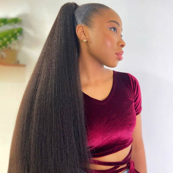 3 In 1 Half Wig | Easy Wear Kinky Straight Half Wig Comfortable Fit No Glue Needed