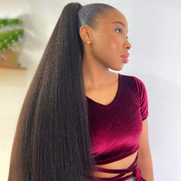 3 In 1 Half Wig | Easy Wear Kinky Straight Half Wig Comfortable Fit No Glue Needed