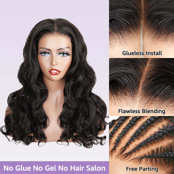  Ocean Wave Hair Wear Go Glueless Wigs 7x5 6x4 Pre Cut HD Lace Closure Wigs With Pre Plucked Nautral Hairline