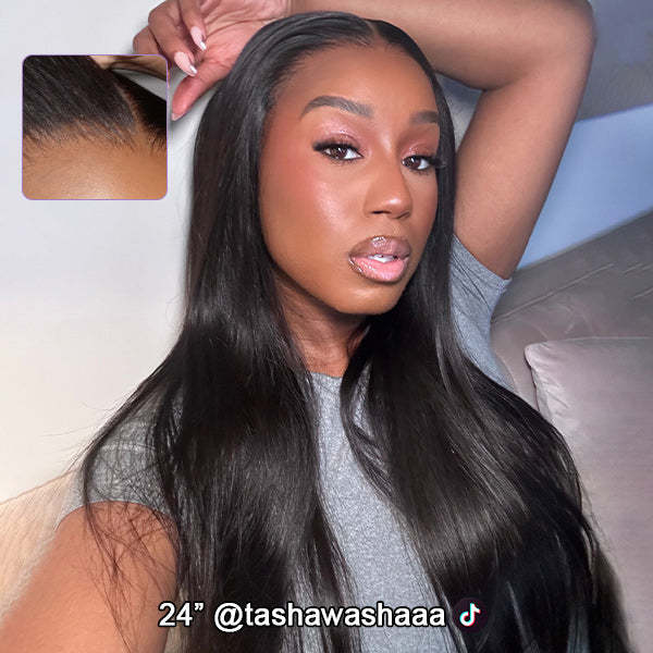 OQ Hair Block Wig Straight Hair Bleached Knots Wig With Optional Replaceable Zip Lace Tops