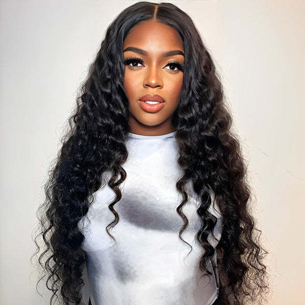  Loose Deep Wear Go Wig Pre-cut 7x5 HD Lace Bleached Knots Human Hair Glueless Wig