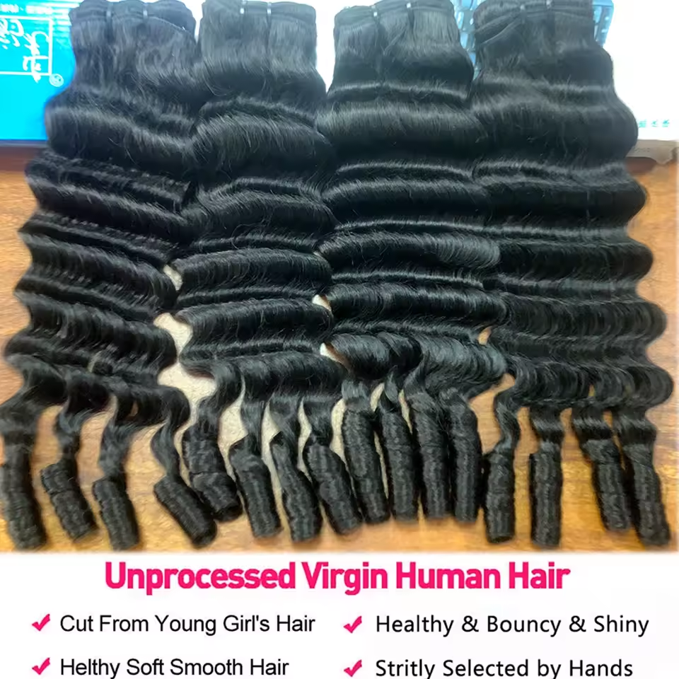  Burmese Curly Funmi Loose Deep 3 Bundles for Women Natural Black Human Hair