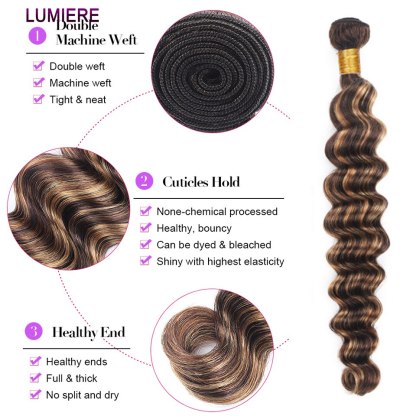 P4/27 Highlight Loose Deep Wave 3 Bundles