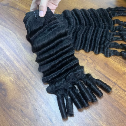  Burmese Curly Funmi Loose Deep 3 Bundles for Women Natural Black Human Hair