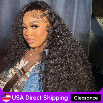 USA Warehouse Clearance | Water Wave Lace Frontal Wig 13x4 HD Lace Wigs Pre Plucked Low Stock