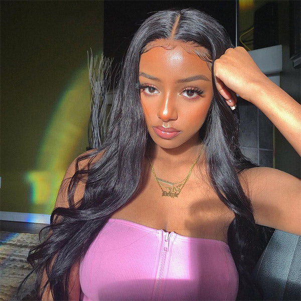 Body Wave V Part Wig No Leave Out Thin Part Glueless Wigs Human Hair Wig