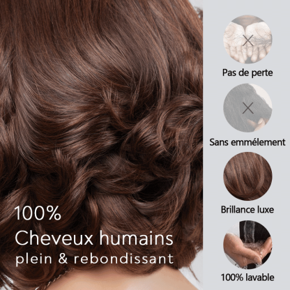 13x4 Glueless Layered Chocolate Brown Color Bob Wig Glueless Wavy