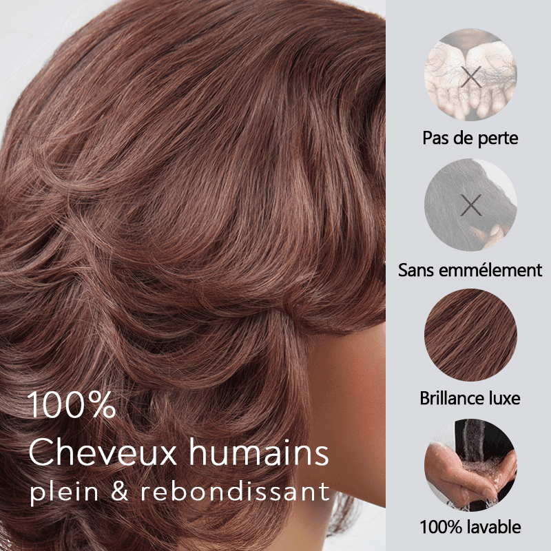 13x4 Glueless Wear Go Layer Chocolate Brown Color Bob Wig Glueless Wavy