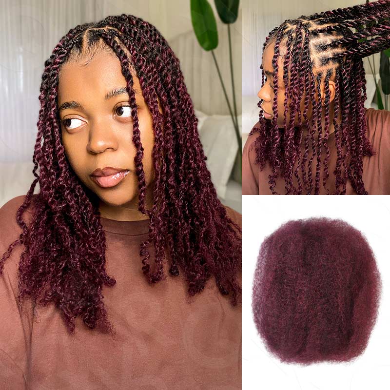 WIGARI Mixed Color #4/30 Afro Kinky Bulk Highlights #27/30 Human Hair