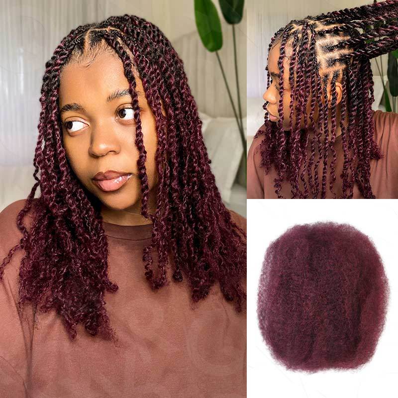 WIGARI Mixed Color #4/30 Afro Kinky Bulk Highlights #27/30 Human Hair