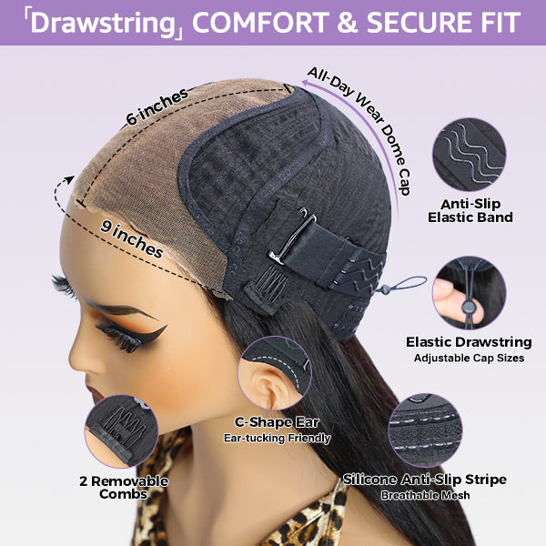  Afro Curly Glueless 9x6 T Part Lace Wear Go Wig Pre-Bleached Tiny Knots Natural Frontal Look