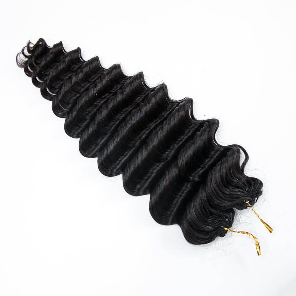 WIGARI Lightweight Deep Wave Crochet Human Hair Extension