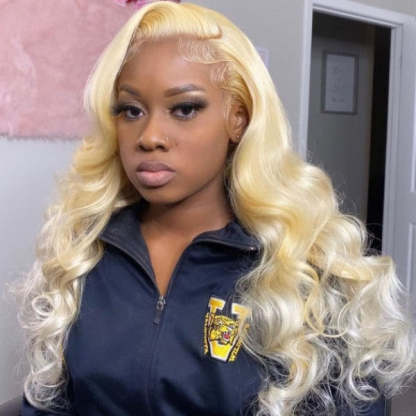 613 Blonde Body Wave Human Hair Lace Front Wigs 13x4 4x4 Invisible Transparent Lace Wigs