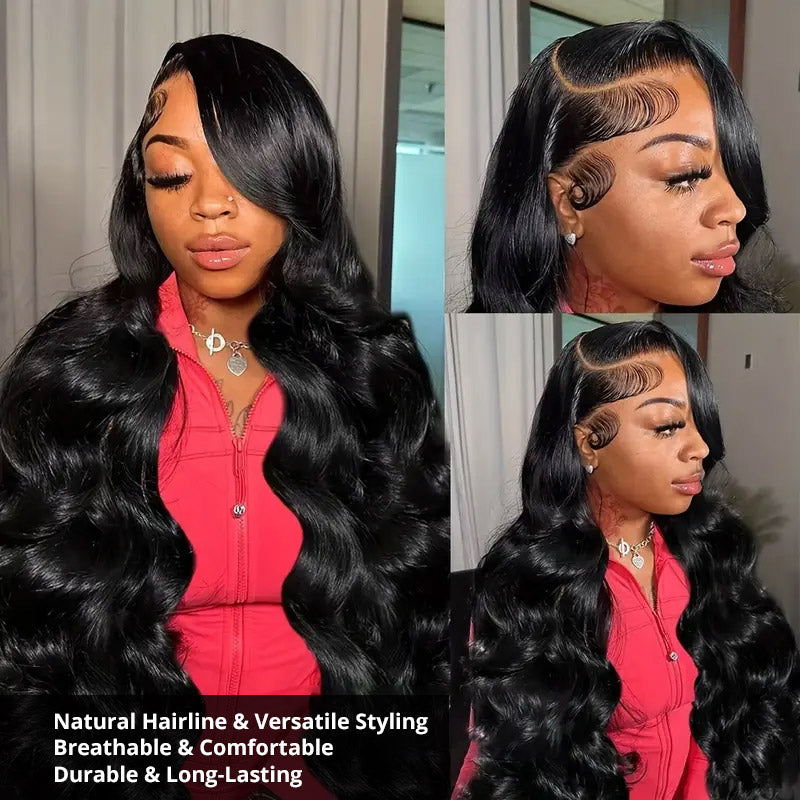 13x6 Body Wave HD Lace Front Virgin Human Hair Wig 180% Density