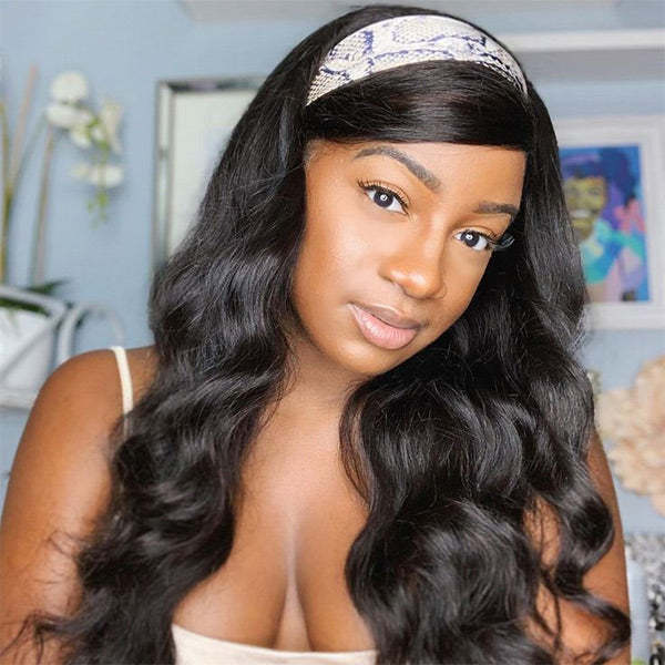  Easy Glam Body Wave Headband Wig Quick Install Human Hair Wig For Daily Wear