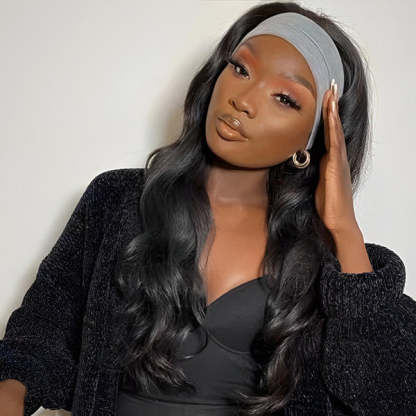  Easy Glam Body Wave Headband Wig Quick Install Human Hair Wig For Daily Wear