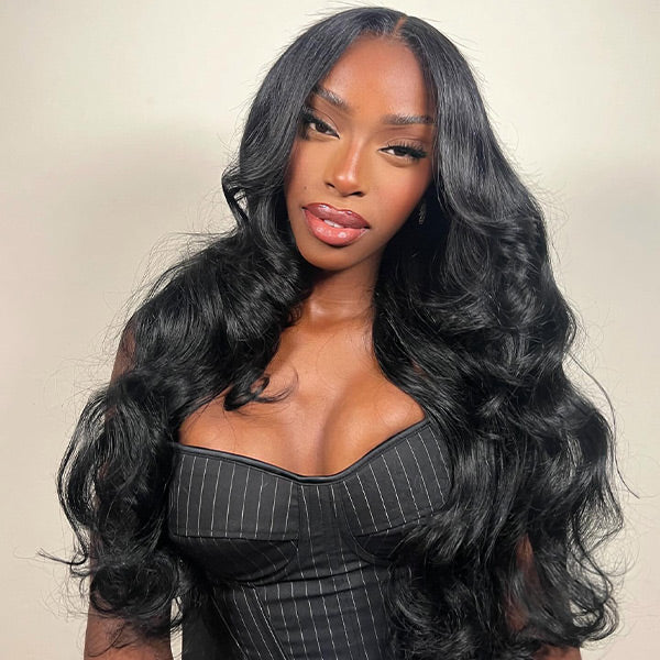  Body Wave Glueless Pre-Cut 9x6 T Part Lace Frontal Look Wear Go Wig