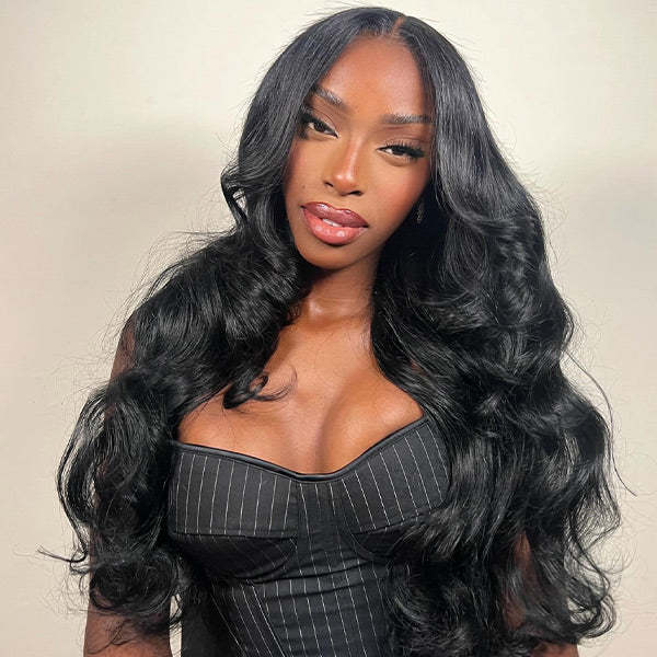  Body Wave Glueless Pre-Cut 9x6 T Part Lace Frontal Look Wear Go Wig