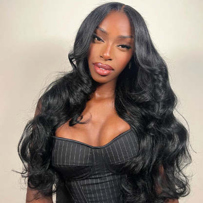  Body Wave Glueless Pre-Cut 9x6 T Part Lace Frontal Look Wear Go Wig