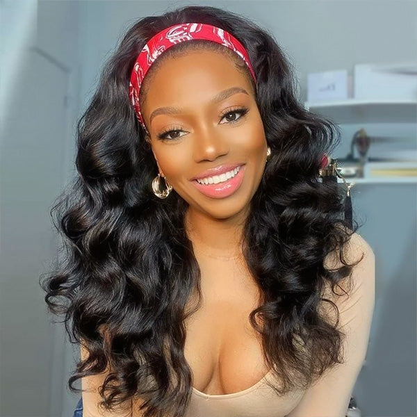  Easy Glam Body Wave Headband Wig Quick Install Human Hair Wig For Daily Wear