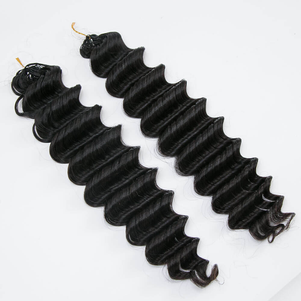 WIGARI Lightweight Deep Wave Crochet Human Hair Extension