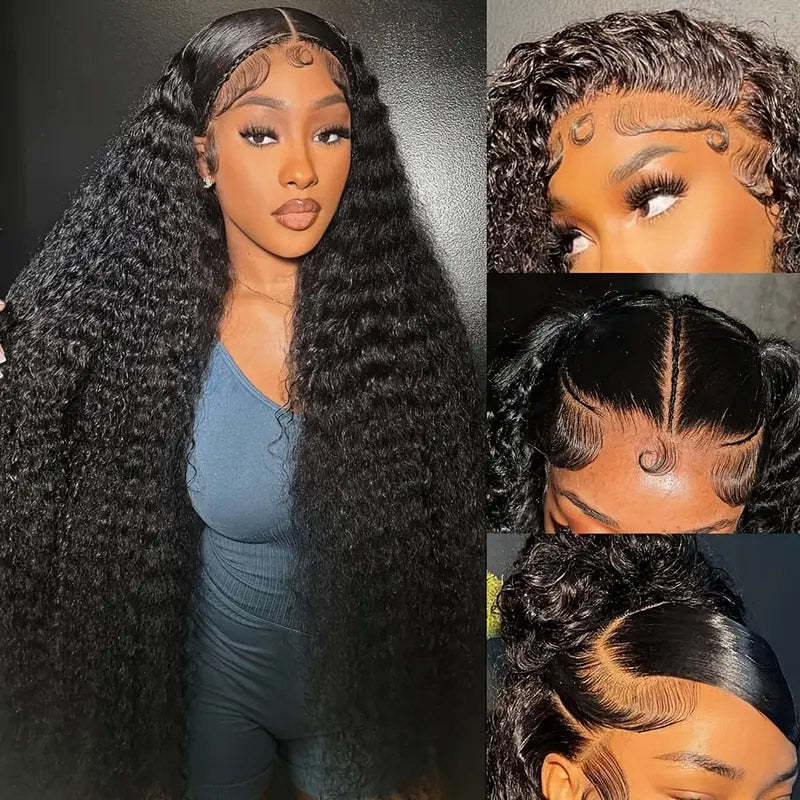 13x6 Lace Front Wigs Glueless Human Hair Wigs Deep Wave Wig For Black Women