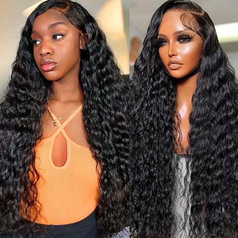 Lolly 30 inch 13x4 HD Full Lace Front Wigs Upgrade Frontal Drawstring Wig Pre Plucked Pre Bleached Knots Glueless Human Hair Wigs Flash Sale